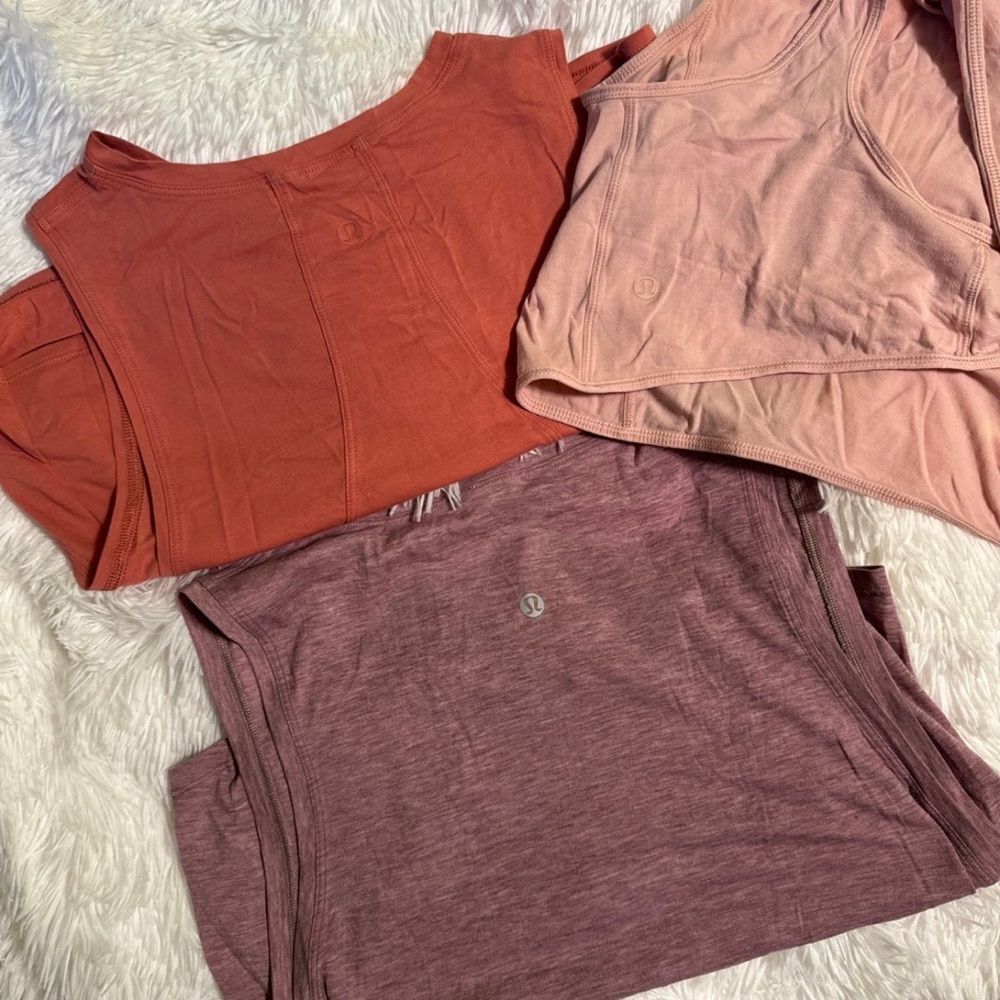Lululemon 3 tank tops women’s muscle crop tie